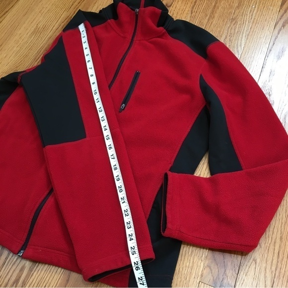 Express Men’s Black and Red Full Zip Fleece Sweatshirt - Picture 11 of 16